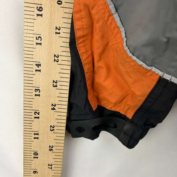 Harley-Davidson Mens Medium Hooded Jacket Lightweight Gray/Black/Orange - Picture 6 of 16